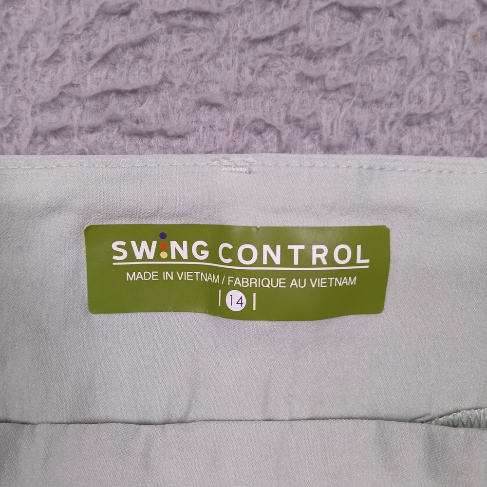 Swing Control 8001SW Golf Capri Pants Womens 14 Green Rayon Stretch EUC - Picture 4 of 8